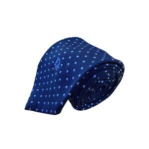 Christian D Mens Navy Blue Polyester & Silk Polka Dot Tie